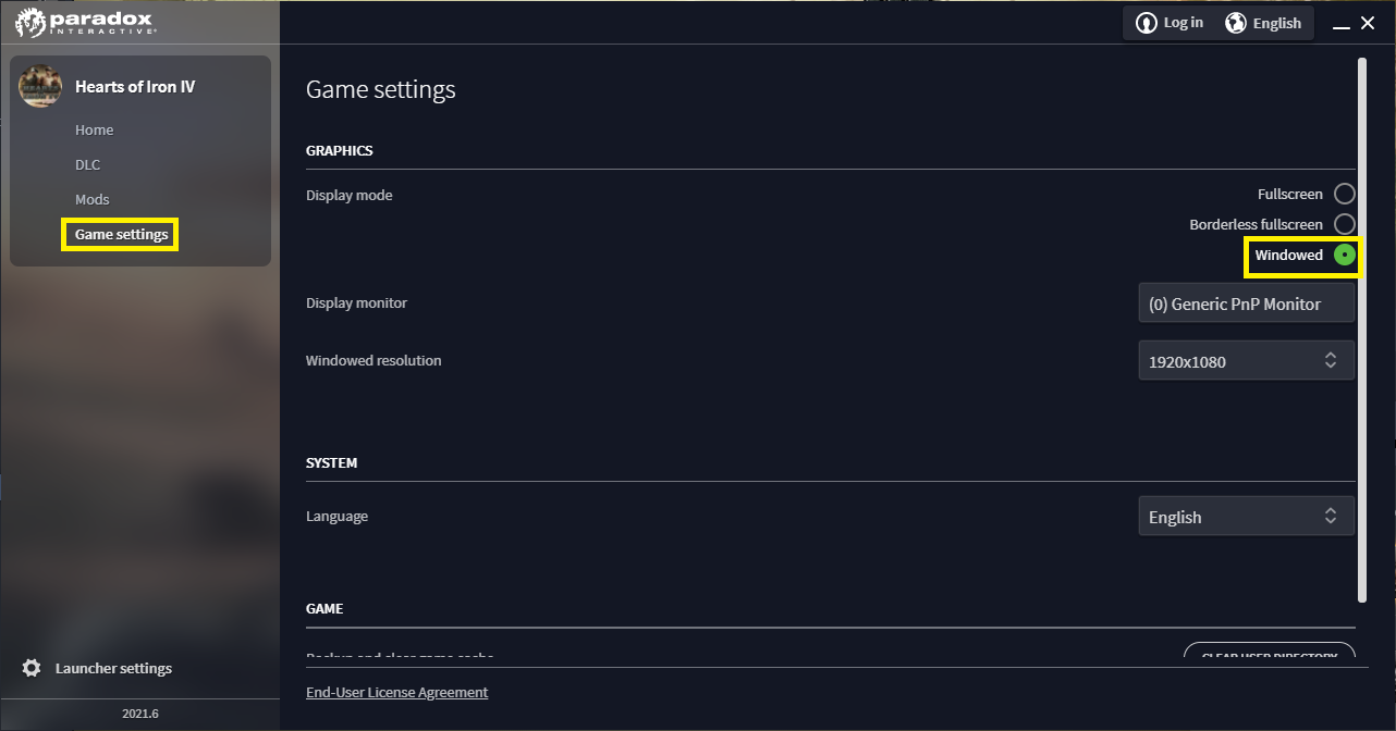 Can T Open Windowed Mode Paradox Interactive Forums